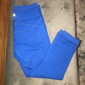 Cropped royal blue Lululemon pants